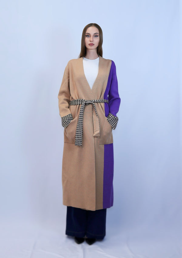 Knitted coat without lining