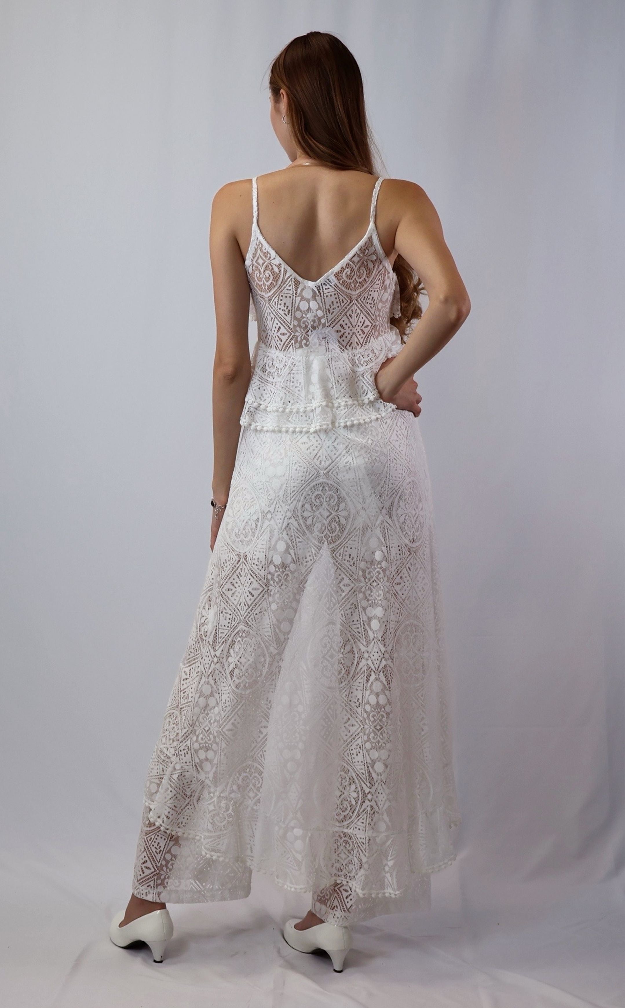Lace set: pants and cardigan – ITALICA