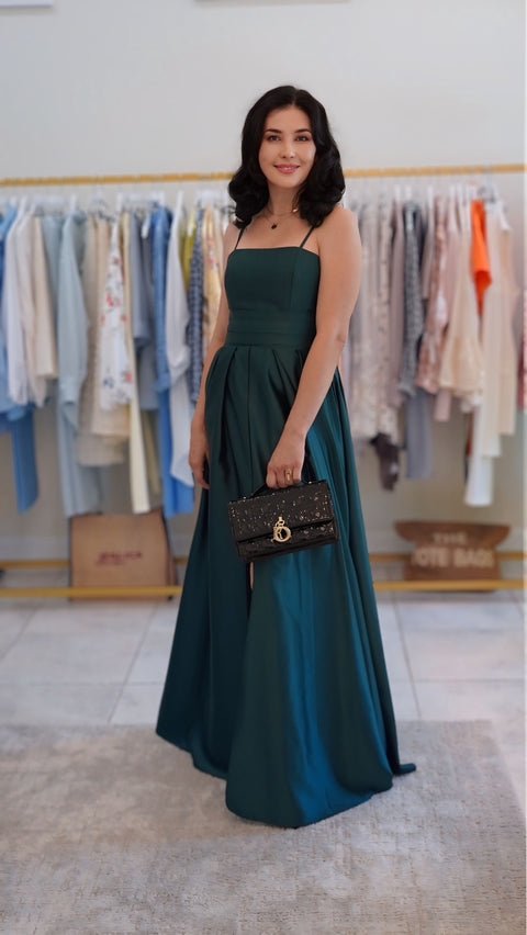 Evening gown with a corset bodice