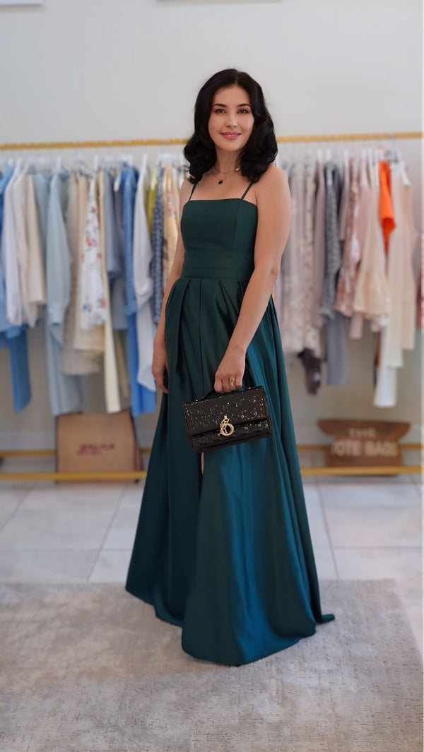 winter formal dresses long sleeves Betsy & Adam Women's Ruched Slit Long-Sleeve Dress - Pine 0507-40offshirts With its zip closure Women's Wedding Guest Cocktail Colour:Sky