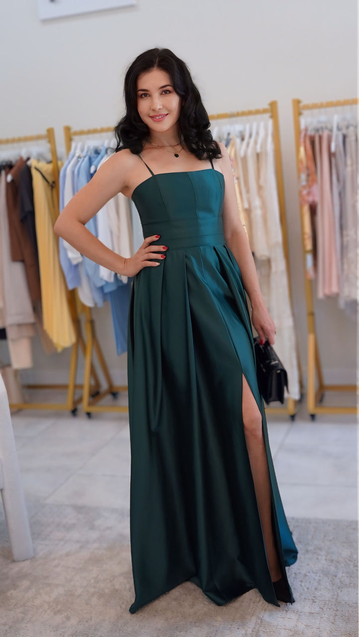 Evening gown with a corset bodice